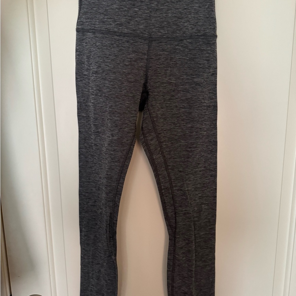 Gray High-Waisted Leggings
